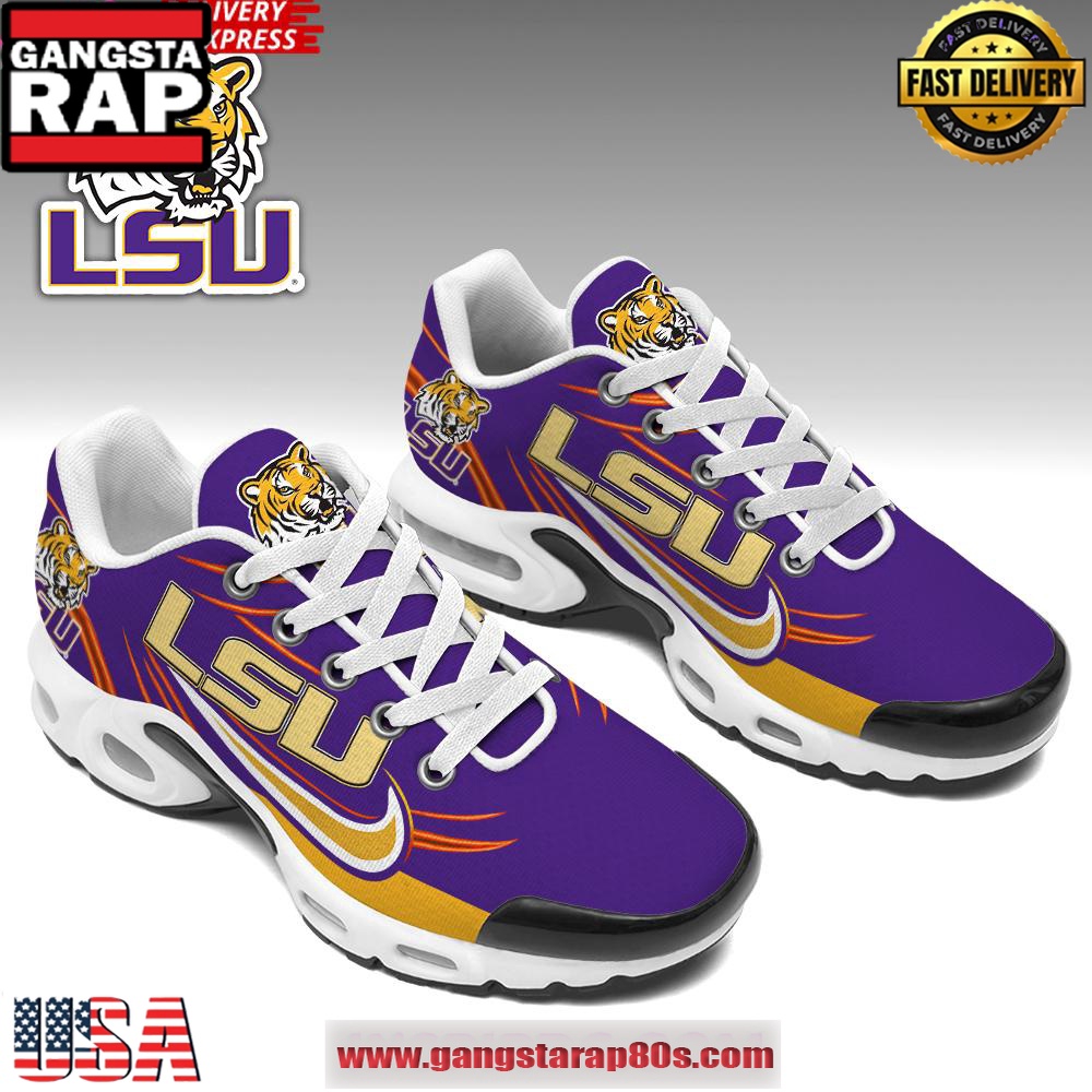 LSU Tiger Custom Name Air Max Plus Shoes Running Sneakers LSU Tiger Custom Name Air Max Plus Shoes Running Sneakers
