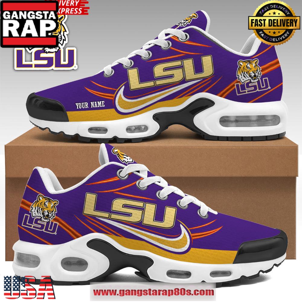 LSU Tiger Custom Name Air Max Plus Shoes Running Sneakers LSU Tiger Custom Name Air Max Plus Shoes Running Sneakers