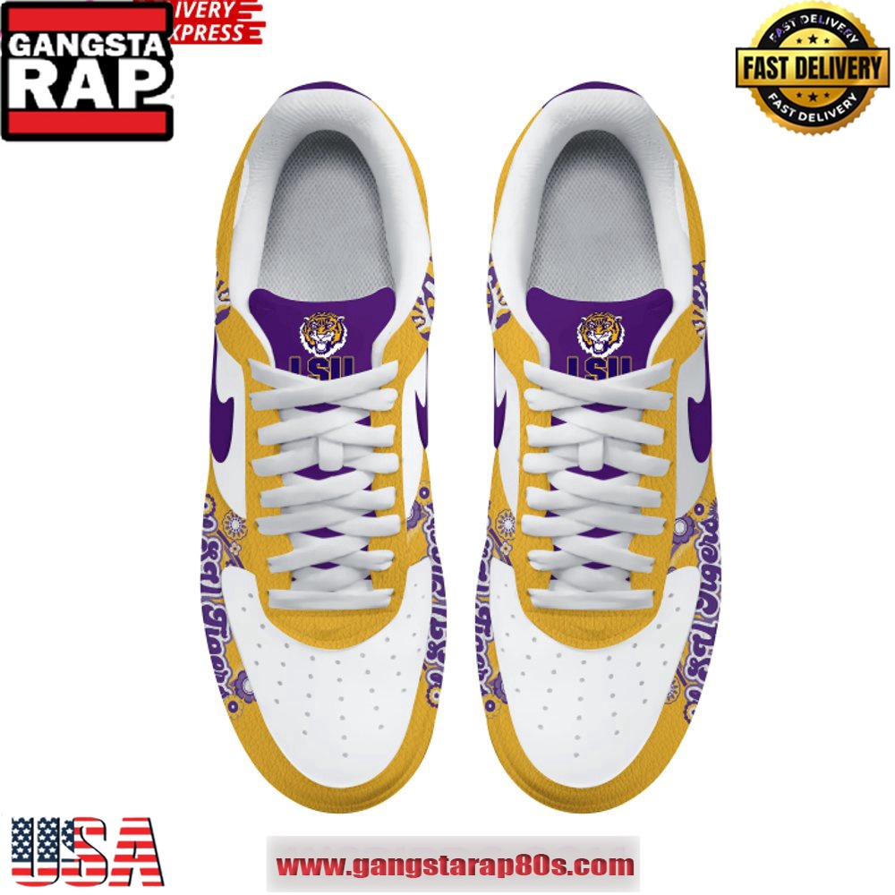 LSU Tigers Pride Limited Edition Air Force 1 Running Sneakers Shoes LSU Tigers Pride Limited Edition Air Force 1 Running Sneakers Shoes
