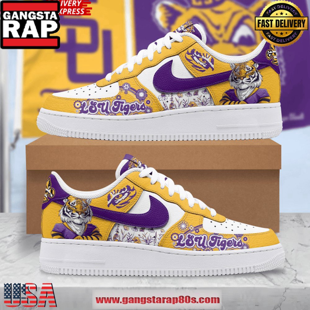 LSU Tigers Pride Limited Edition Air Force 1 Running Sneakers Shoes LSU Tigers Pride Limited Edition Air Force 1 Running Sneakers Shoes