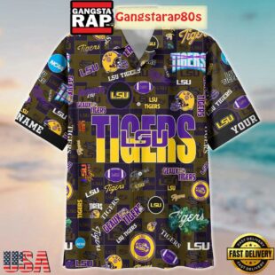 LSU TIGERS Solgan Geaux Tigers True Fan Spirit Custom Name Aloha Hawaiian Shirt