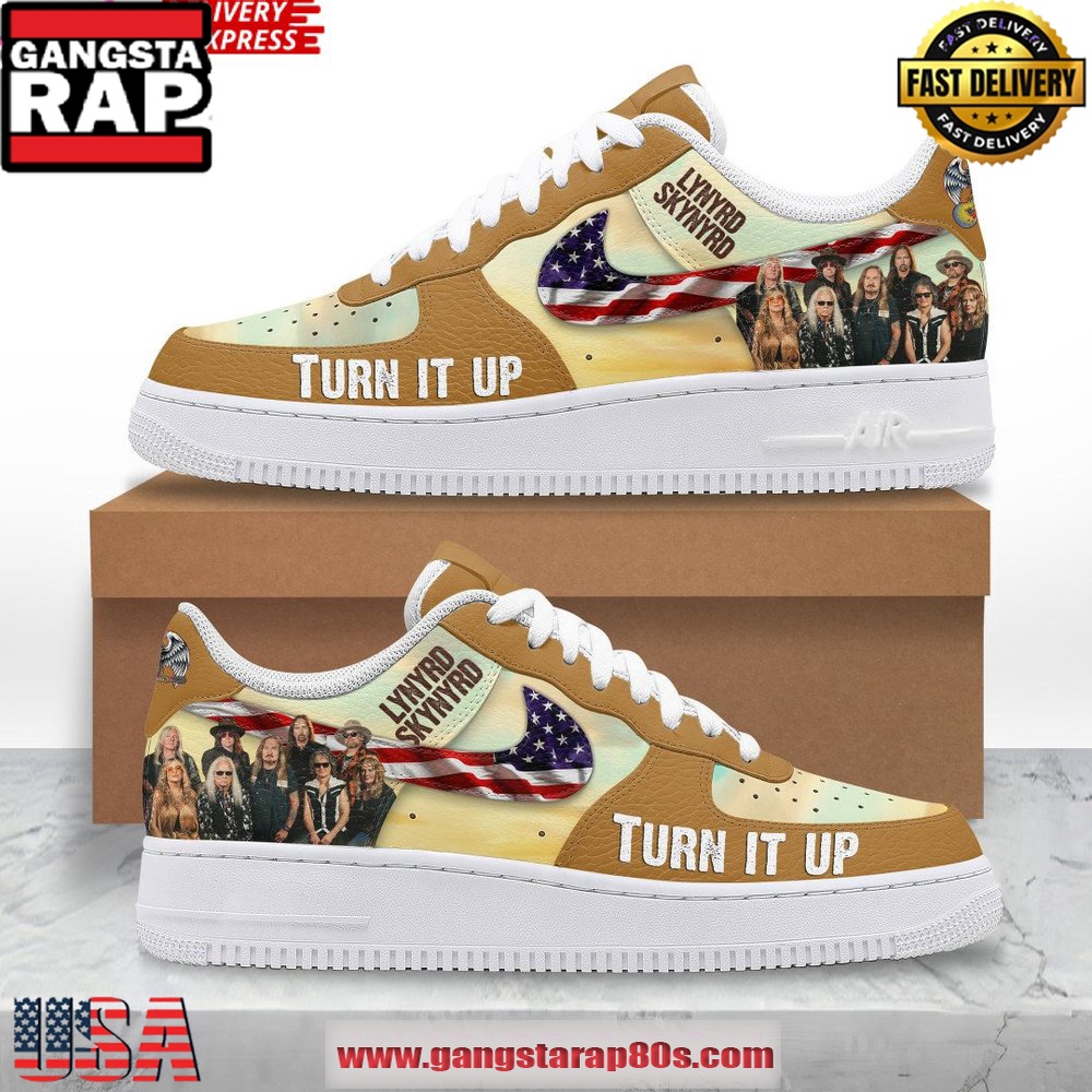 Lynyrd Skynyrd Turn It Up Limited Edition Air Force 1 Running Sneakers Shoes Lynyrd Skynyrd Turn It Up Limited Edition Air Force 1 Running Sneakers Shoes