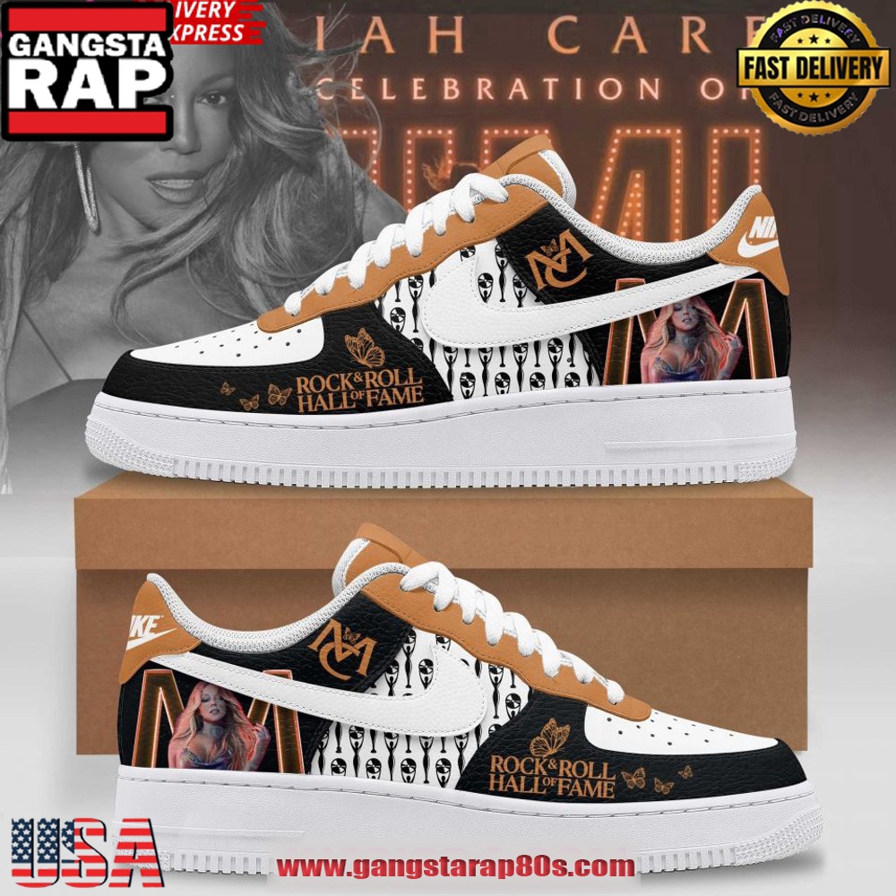 Mariah Carey Rock & Roll Hall of Fame Air Force 1 Running Sneakers Shoes Mariah Carey Rock & Roll Hall of Fame Air Force 1 Running Sneakers Shoes
