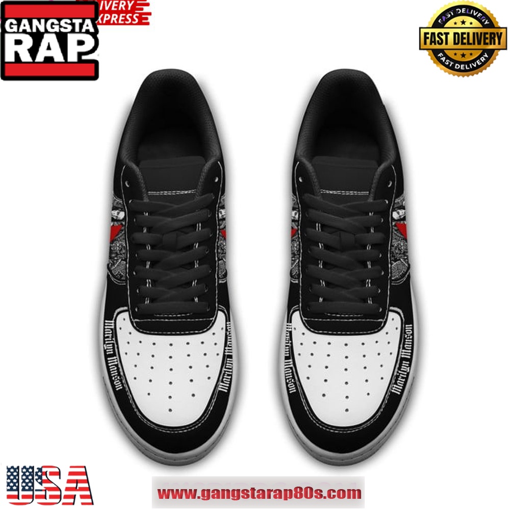 Marilyn Manson Rocker Limited Edition Air Force 1 Running Sneakers Shoes Marilyn Manson Rocker Limited Edition Air Force 1 Running Sneakers Shoes