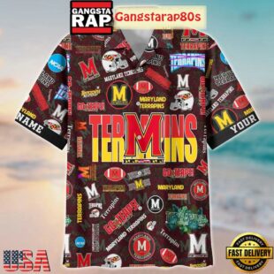 Maryland Terrapins Solgan Go Terps True Fan Spirit Custom Name Aloha Hawaiian Shirt