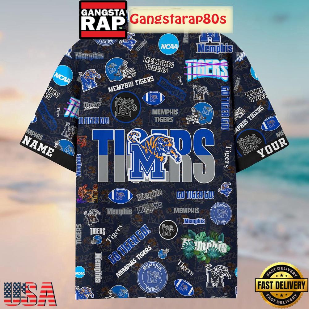 Memphis Tigers Solgan Go Tigers Go True Fan Spirit Custom Name Aloha Hawaiian Shirt Memphis Tigers Solgan Go Tigers Go True Fan Spirit Custom Name Aloha Hawaiian Shirt