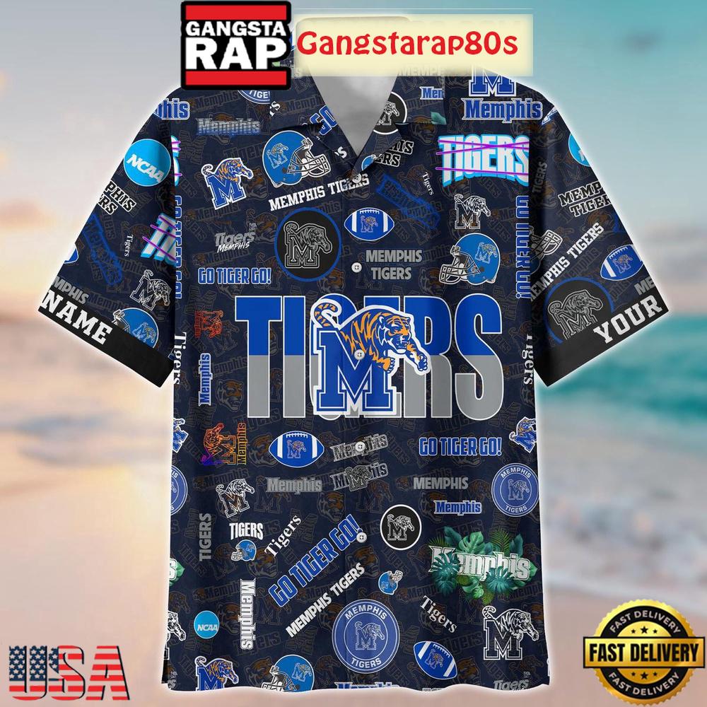 Memphis Tigers Solgan Go Tigers Go True Fan Spirit Custom Name Aloha Hawaiian Shirt Memphis Tigers Solgan Go Tigers Go True Fan Spirit Custom Name Aloha Hawaiian Shirt