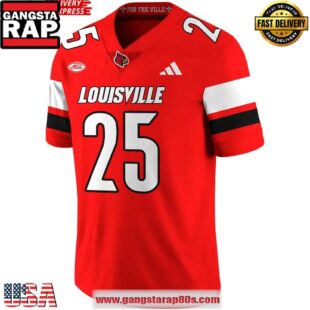 Men's Louisville Cardinals New Season 2025 Red Custom Football Jersey
