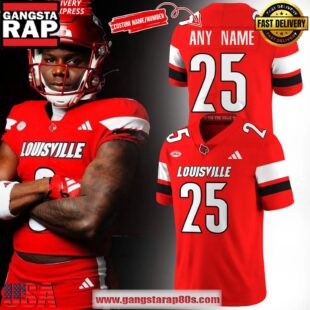 Men's Louisville Cardinals New Season 2025 Red Custom Football Jersey