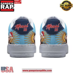 Messi Goat Merry Christmas Limited Edition Air Force 1 Running Sneakers Shoes