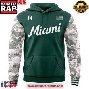 Miami Hurricanes 2025 Armed Forces Unisex Hoodie