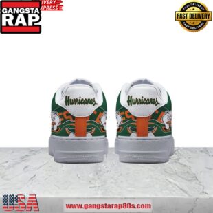 Miami Hurricanes Hype Limited Edition Nike Air Force 1 Running Sneakers Shoes