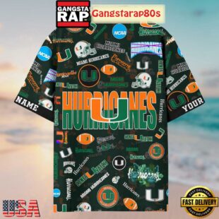Miami Hurricanes Solgan Canes Watch True Fan Spirit Custom Name Aloha Hawaiian Shirt