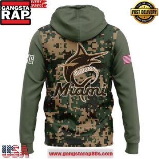 Miami Marlins Military Appreciation 2025 Unisex Hoodie
