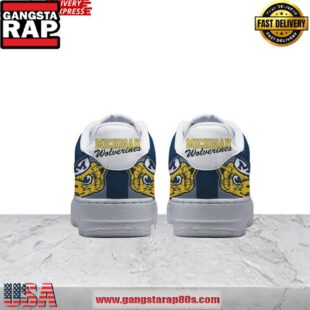 Michigan Wolverines Go Blue Limited Edition Nike Air Force 1 Running Sneakers Shoes