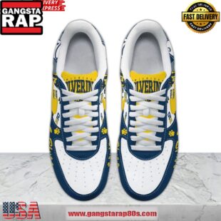 Michigan Wolverines Go Blue Limited Edition Nike Air Force 1 Running Sneakers Shoes