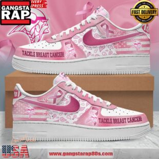 Minnesota Vikings Tackle Breast Cancer Air Force 1 Running Sneakers Shoes