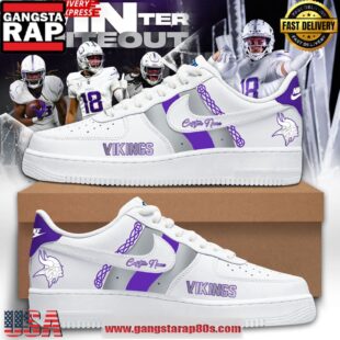 Minnesota Vikings Winter Whiteout Air Force 1 Shoes Running Sneakers