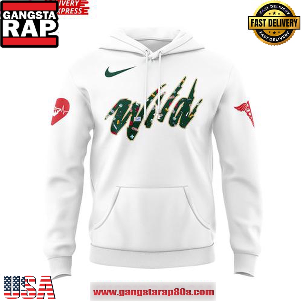 Minnesota Wild Nurses Appreciation 2025 Unisex Hoodie Minnesota Wild Nurses Appreciation 2025 Unisex Hoodie