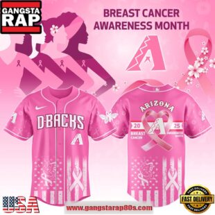 MLB Arizona Diamondbacks X Breast Cancer Awareness Month Special Edition Baseball Jersey