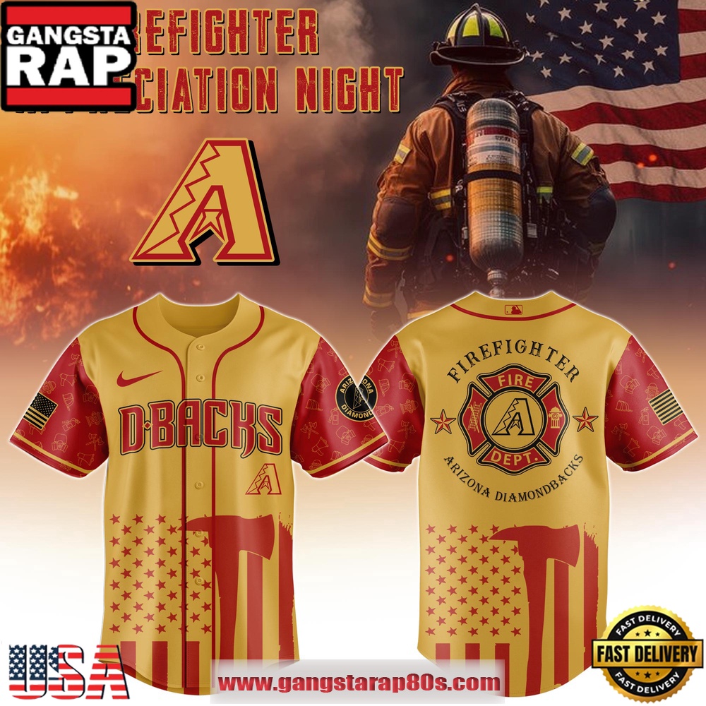 MLB Arizona Diamondbacks x Firefighter Appreciation Night Special Edition Baseball Jerseys MLB Arizona Diamondbacks x Firefighter Appreciation Night Special Edition Baseball Jerseys