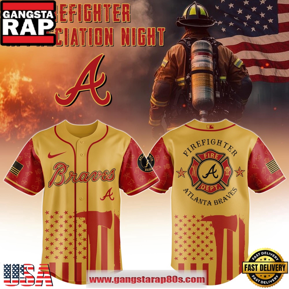 MLB Atlanta Braves x Firefighter Appreciation Night Special Edition Baseball Jerseys MLB Atlanta Braves x Firefighter Appreciation Night Special Edition Baseball Jerseys