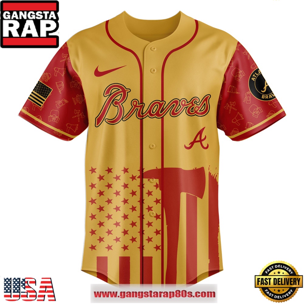 MLB Atlanta Braves x Firefighter Appreciation Night Special Edition Baseball Jerseys MLB Atlanta Braves x Firefighter Appreciation Night Special Edition Baseball Jerseys