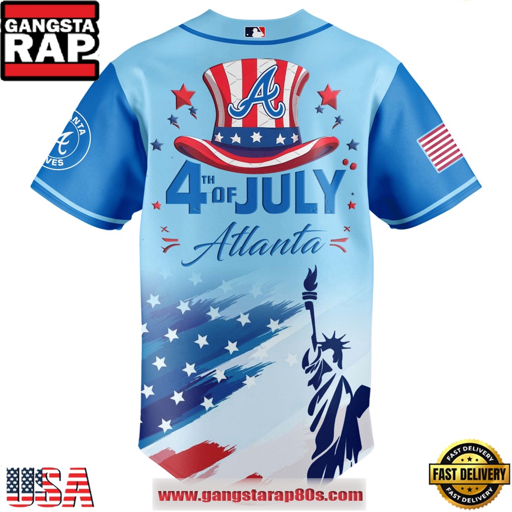 MLB Atlanta Braves X Independence Day Special Edition Baseball Jersey MLB Atlanta Braves X Independence Day Special Edition Baseball Jersey