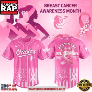 MLB Baltimore Orioles X Breast Cancer Awareness Month Special Edition Baseball Jersey