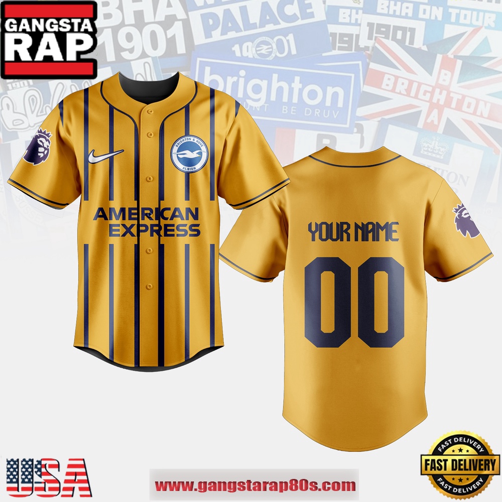 MLB Brighton & Hove Albion F.C. Special Edition Baseball Jersey MLB Brighton & Hove Albion F.C. Special Edition Baseball Jersey