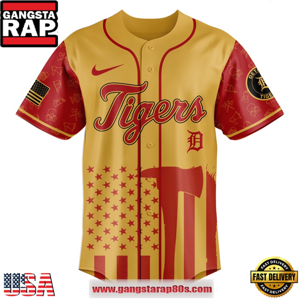 MLB Detroit Tigers x Firefighter Appreciation Night Special Edition Baseball Jerseys MLB Detroit Tigers x Firefighter Appreciation Night Special Edition Baseball Jerseys