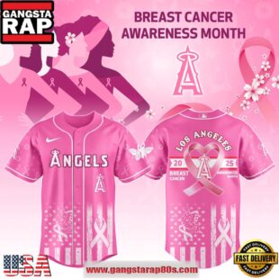 MLB Los Angeles Angels X Breast Cancer Awareness Month Special Edition Baseball Jersey