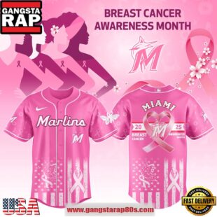 MLB Miami Marlins X Breast Cancer Awareness Month Special Edition Baseball Jersey