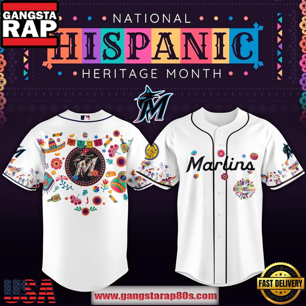 MLB Miami Marlins X Hispanic Heritage Special Edition Baseball Jersey MLB Miami Marlins X Hispanic Heritage Special Edition Baseball Jersey