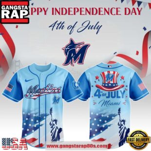 MLB Miami Marlins X Independence Day Special Edition Baseball Jerseys