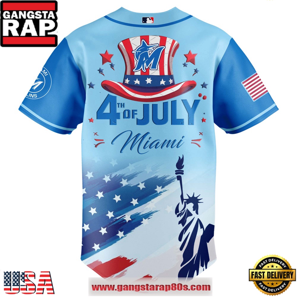 MLB Miami Marlins X Independence Day Special Edition Baseball Jerseys MLB Miami Marlins X Independence Day Special Edition Baseball Jerseys