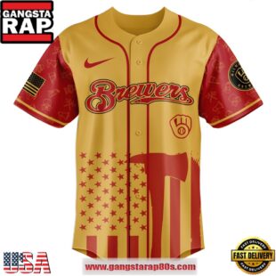 MLB Milwaukee Brewers x Firefighter Appreciation Night Special Edition Baseball Jerseys