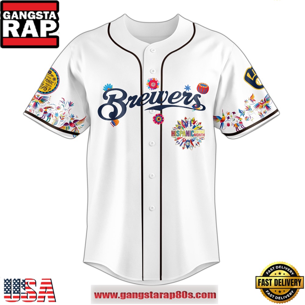 MLB Milwaukee Brewers X Hispanic Heritage Special Edition Baseball Jersey MLB Milwaukee Brewers X Hispanic Heritage Special Edition Baseball Jersey
