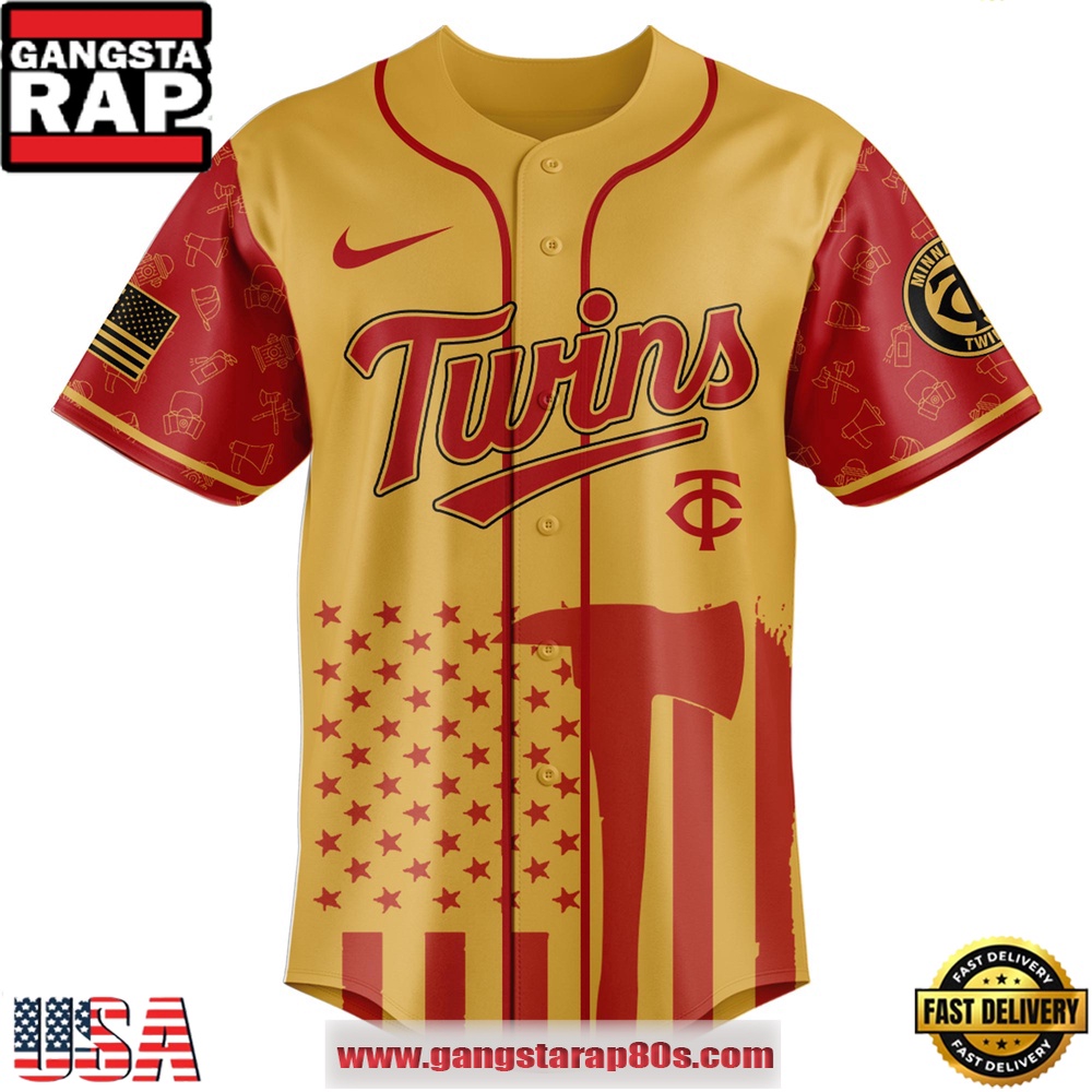 MLB Minnesota Twins x Firefighter Appreciation Night Special Edition Baseball Jerseys MLB Minnesota Twins x Firefighter Appreciation Night Special Edition Baseball Jerseys
