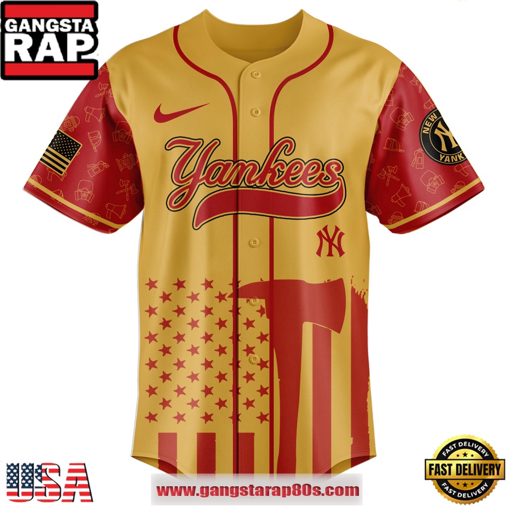 MLB New York Yankees x Firefighter Appreciation Night Special Edition Baseball Jerseys MLB New York Yankees x Firefighter Appreciation Night Special Edition Baseball Jerseys