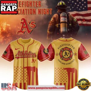 MLB Oakland Athletics x Firefighter Appreciation Night Special Edition Baseball Jerseys