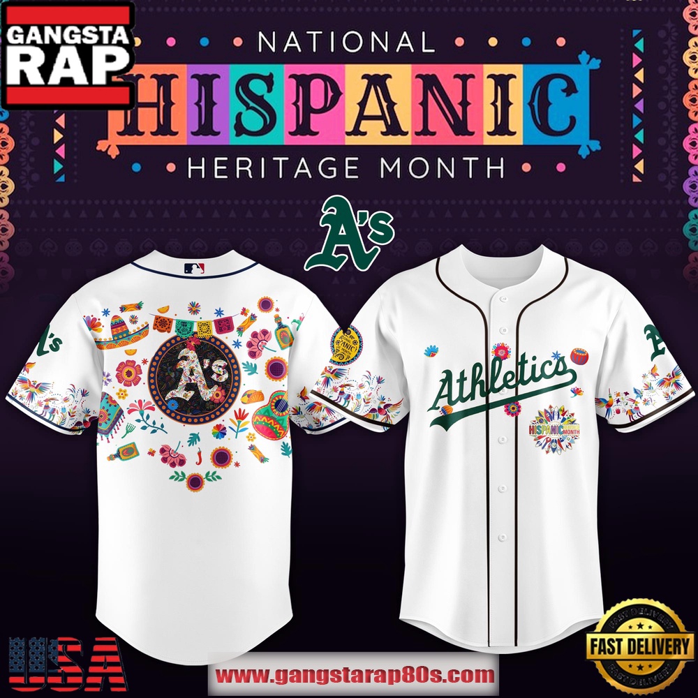 MLB Oakland Athletics X Hispanic Heritage Special Edition Baseball Jersey MLB Oakland Athletics X Hispanic Heritage Special Edition Baseball Jersey