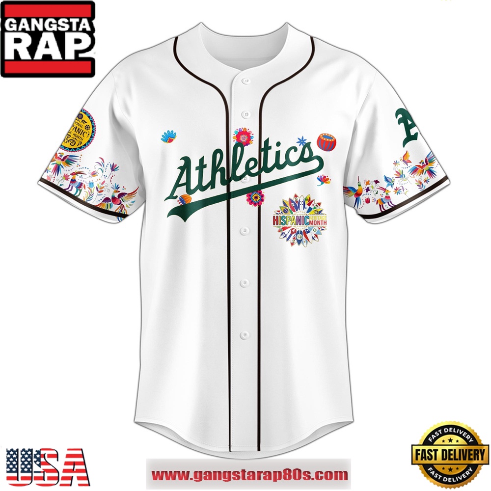MLB Oakland Athletics X Hispanic Heritage Special Edition Baseball Jersey MLB Oakland Athletics X Hispanic Heritage Special Edition Baseball Jersey