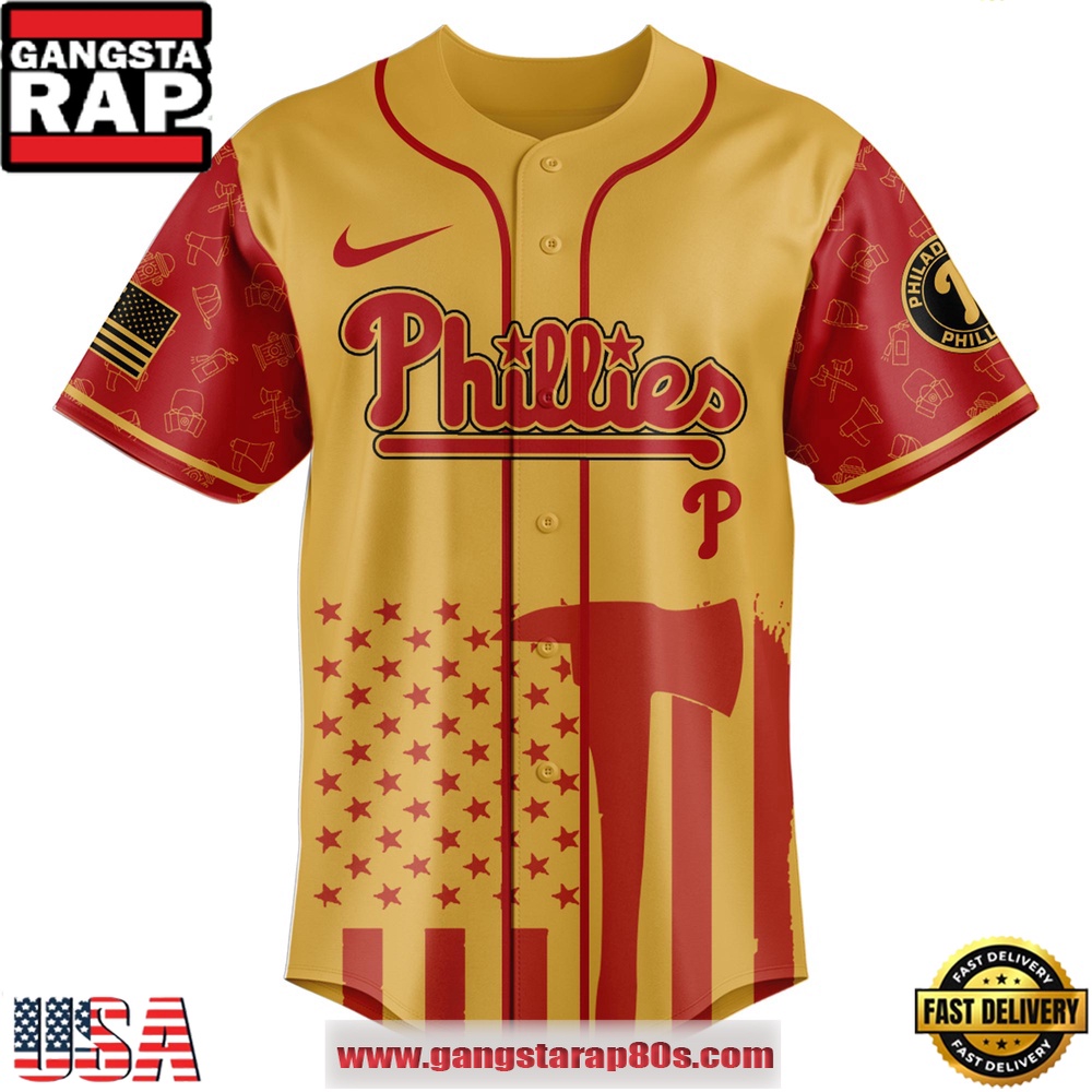 MLB Philadelphia Phillies x Firefighter Appreciation Night Special Edition Baseball Jerseys MLB Philadelphia Phillies x Firefighter Appreciation Night Special Edition Baseball Jerseys