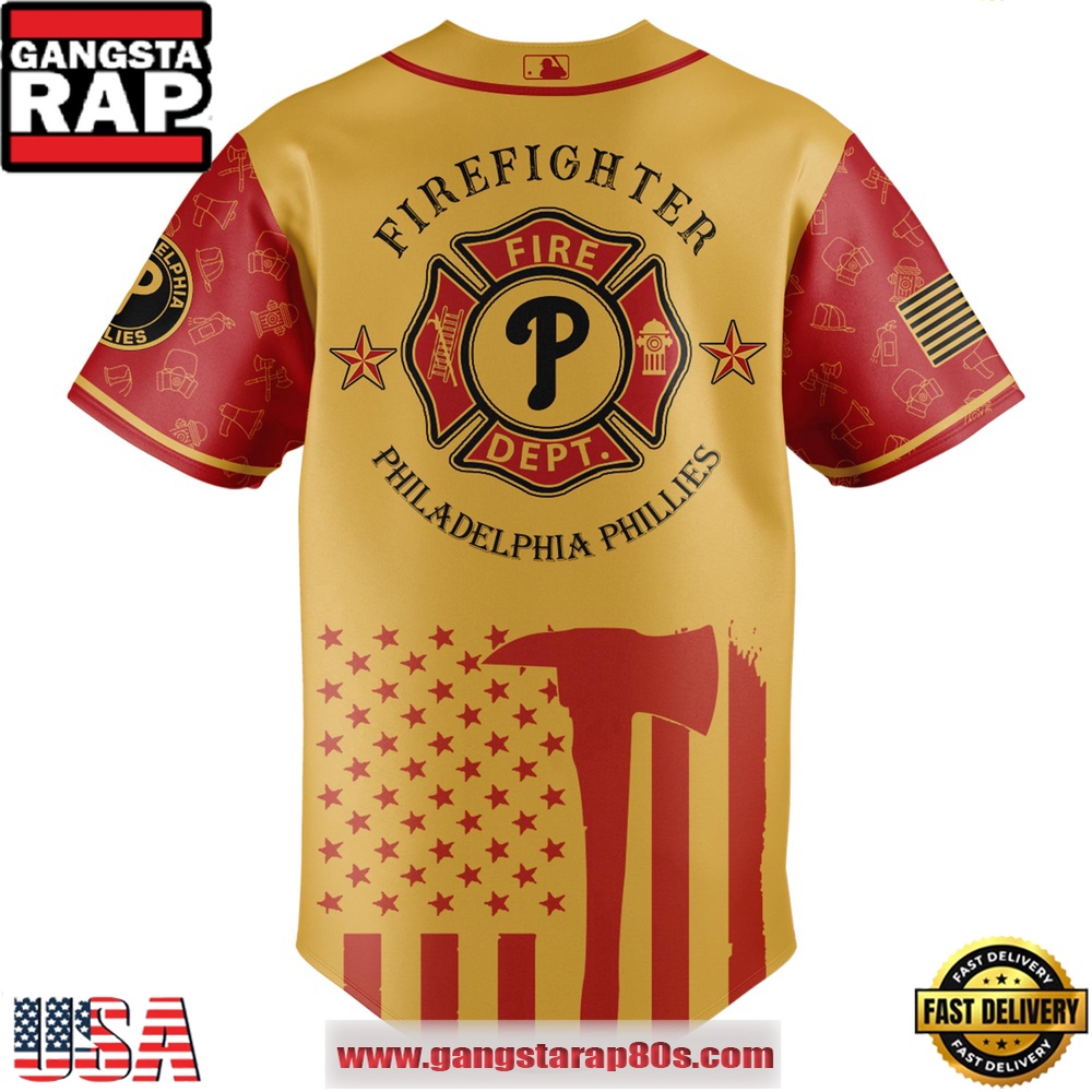 MLB Philadelphia Phillies x Firefighter Appreciation Night Special Edition Baseball Jerseys MLB Philadelphia Phillies x Firefighter Appreciation Night Special Edition Baseball Jerseys