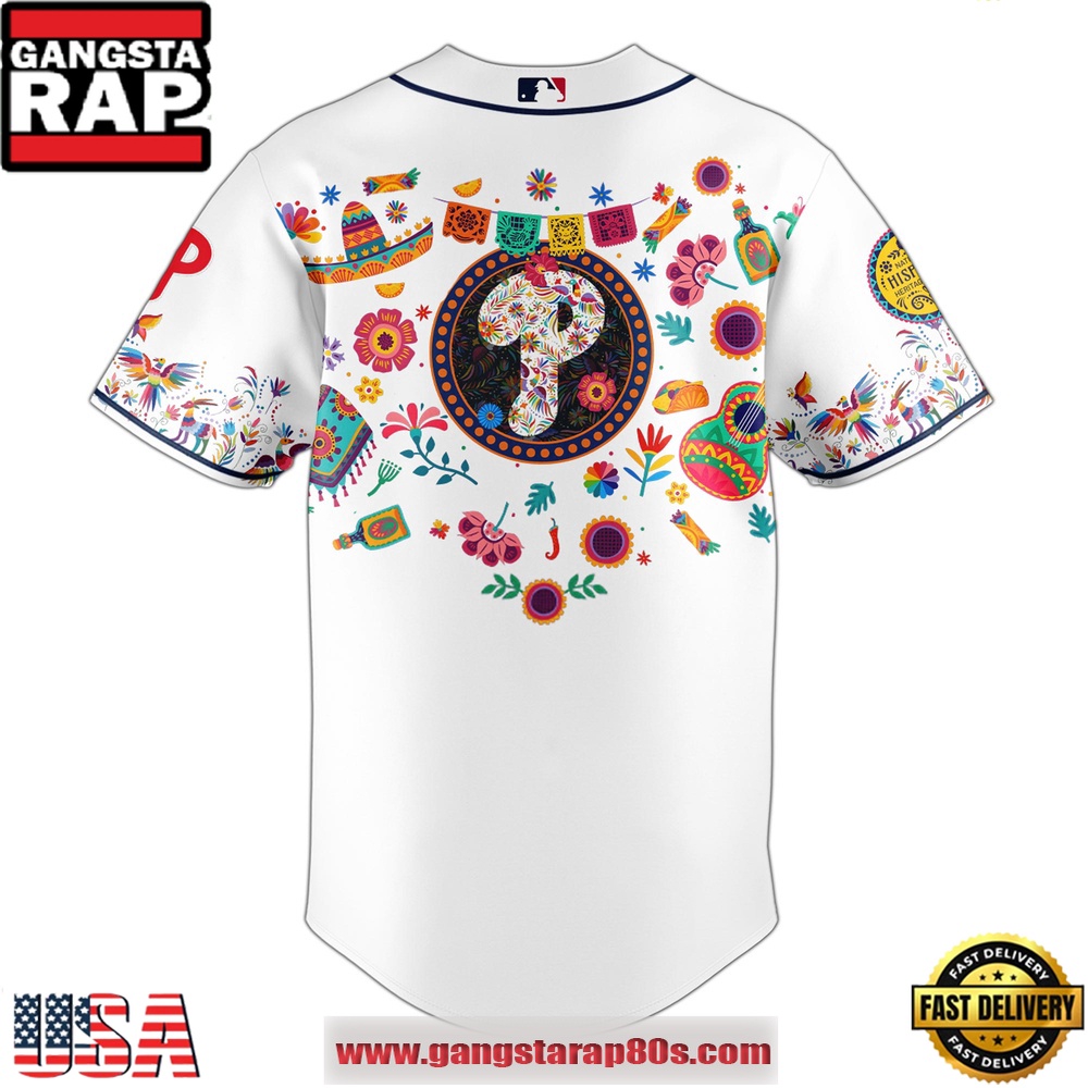 MLB Philadelphia Phillies X Hispanic Heritage Special Edition Baseball Jersey MLB Philadelphia Phillies X Hispanic Heritage Special Edition Baseball Jersey