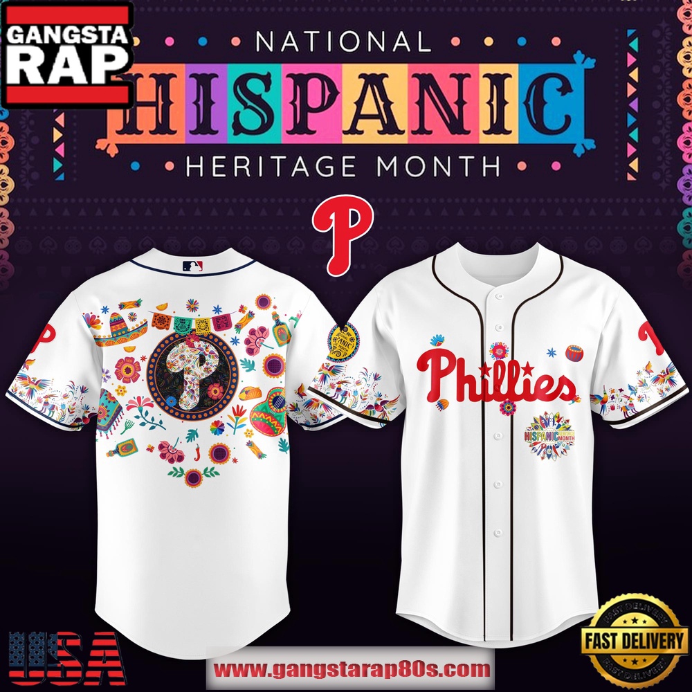 MLB Philadelphia Phillies X Hispanic Heritage Special Edition Baseball Jersey MLB Philadelphia Phillies X Hispanic Heritage Special Edition Baseball Jersey
