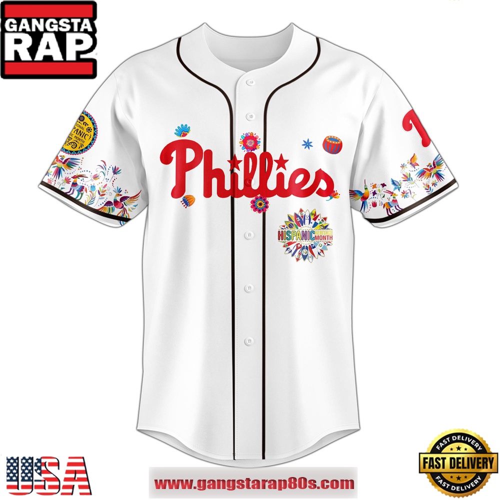 MLB Philadelphia Phillies X Hispanic Heritage Special Edition Baseball Jersey MLB Philadelphia Phillies X Hispanic Heritage Special Edition Baseball Jersey