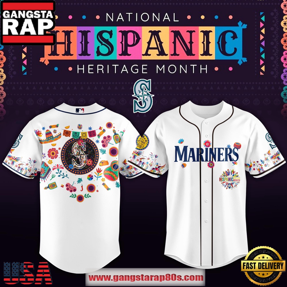 MLB Seattle Mariners X Hispanic Heritage Special Edition Baseball Jersey MLB Seattle Mariners X Hispanic Heritage Special Edition Baseball Jersey