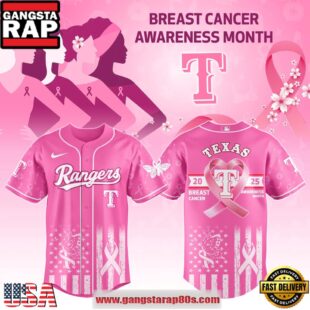 MLB Texas Rangers X Breast Cancer Awareness Month Special Edition Baseball Jersey
